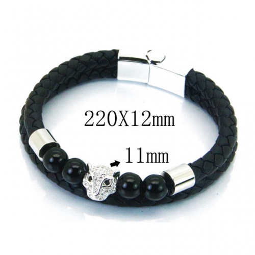 BaiChuan Wholesale Fashion Leather Bracelet NO.#BC41B0100ILW