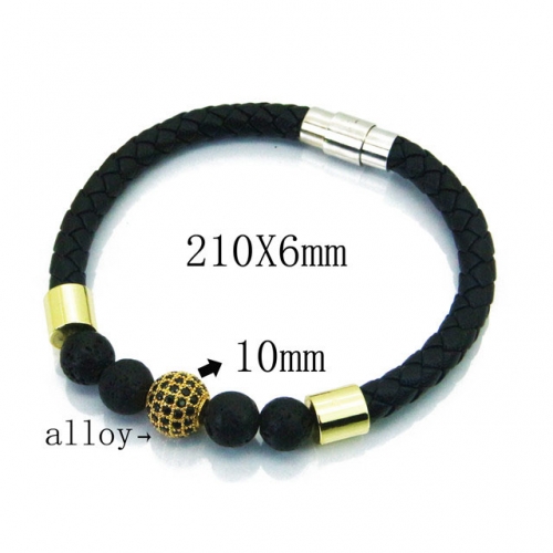 BaiChuan Wholesale Fashion Leather Bracelet NO.#BC41B0018HOR