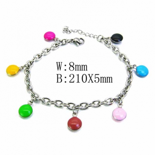 Wholesale Stainless Steel 316L Charm Bracelets NO.#BC70B0329KL