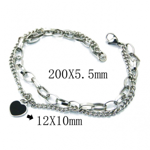 Wholesale Stainless Steel 316L Charm Bracelets NO.#BC81B0541MLB