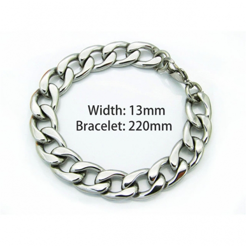 Wholesale Stainless Steel 316L Chain Bracelets NO.#BC40B0009P0
