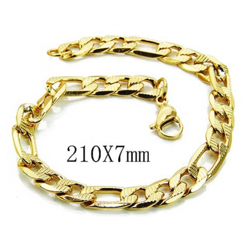 Wholesale Stainless Steel 316L Chain Bracelets NO.#BC70B0102L0