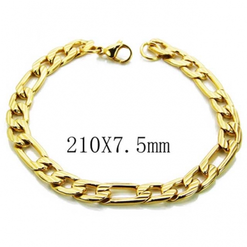 Wholesale Stainless Steel 316L Chain Bracelets NO.#BC70B0122L0