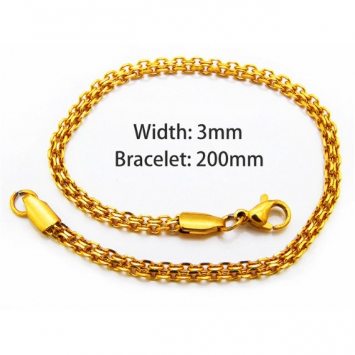 Wholesale Stainless Steel 316L Chain Bracelets NO.#BC40B0002J5