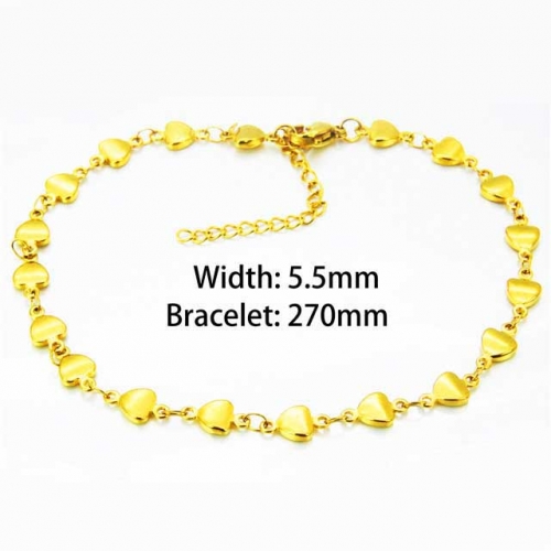 Wholesale Stainless Steel 316L Fashion Anklets NO.#BC62B0186JL