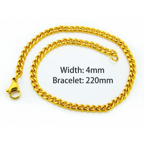 Wholesale Stainless Steel 316L Chain Bracelets NO.#BC40B0017J0
