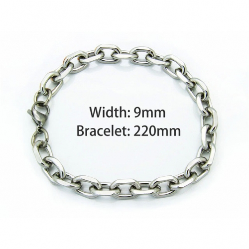Wholesale Stainless Steel 316L Chain Bracelets NO.#BC40B0004N0