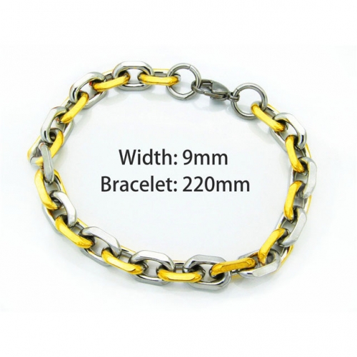 Wholesale Stainless Steel 316L Chain Bracelets NO.#BC40B0005P0