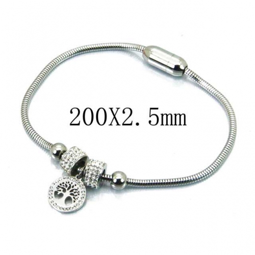 Wholesale Stainless Steel 316L Charm Bracelets NO.#BC24B0015HLL