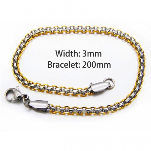 Wholesale Stainless Steel 316L Chain Bracelets NO.#BC40B0003K0
