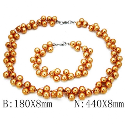 Wholesale Stainless Steel 316L Popular Jewelry Set NO.#BC70S0012H10
