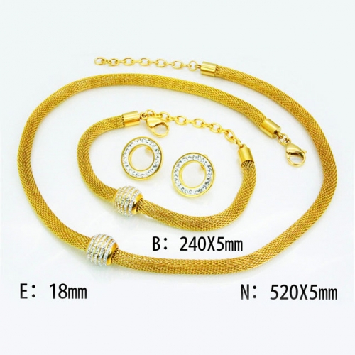 Wholesale Stainless Steel 316L Popular Jewelry Set NO.#BC98S0016JFX