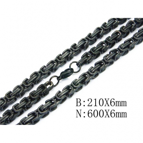 Wholesale Stainless Steel 316L Necklace & Bracelet Set NO.#BC40S0303I45