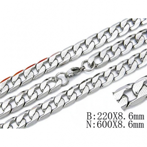 Wholesale Stainless Steel 316L Necklace & Bracelet Set NO.#BC40S0046H40