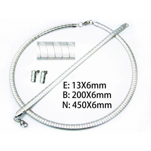 Wholesale Stainless Steel 316L Fashion Jewelry Set NO.#BC61S0337PL