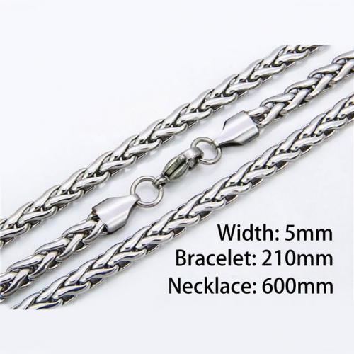 Wholesale Stainless Steel 316L Necklace & Bracelet Set NO.#BC40S0060H50