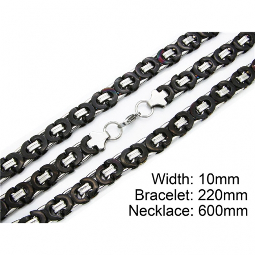 Wholesale Stainless Steel 316L Necklace & Bracelet Set NO.#BC55S0055I40