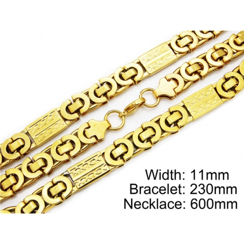 Wholesale Stainless Steel 316L 18K-Gold Jewelry Sets NO.#BC55S0083I60