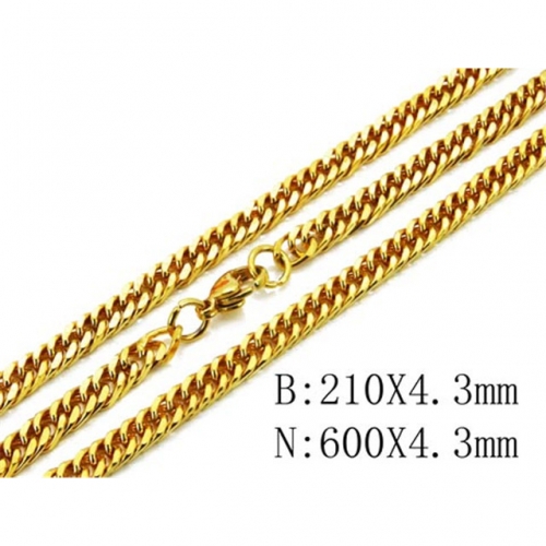 Wholesale Stainless Steel 316L 18K-Gold Jewelry Sets NO.#BC40S0363HZL