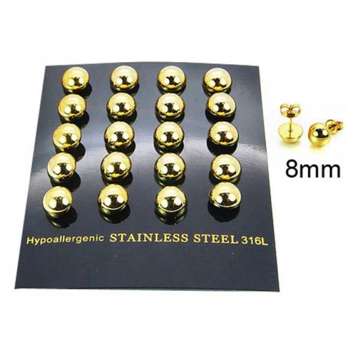 Wholesale Stainless Steel 316L Post & Ear Stud NO.#BC30E1453IIR
