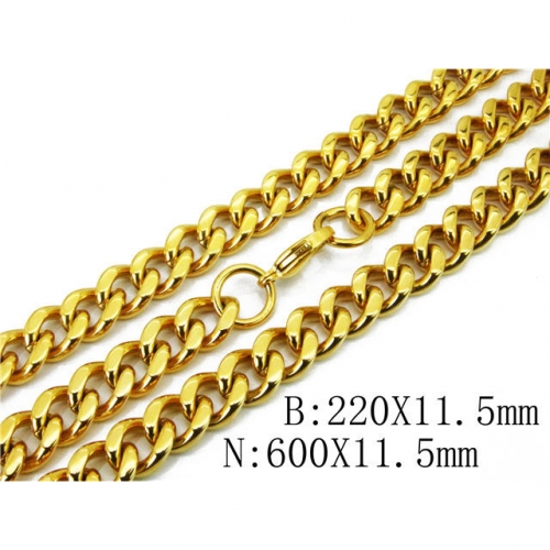 Wholesale Stainless Steel 316L 18K-Gold Jewelry Sets NO.#BC40S0316KKD