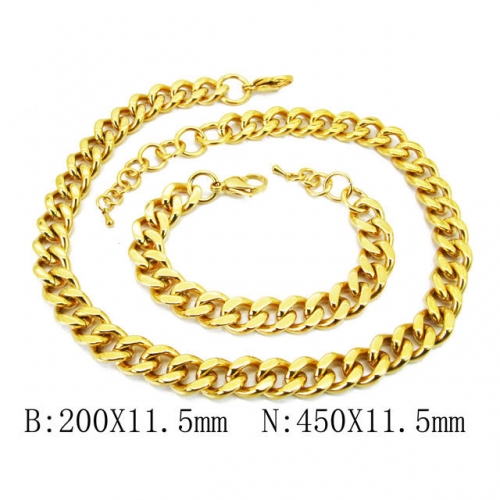 Wholesale Stainless Steel 316L 18K-Gold Jewelry Sets NO.#BC40S0314JMC