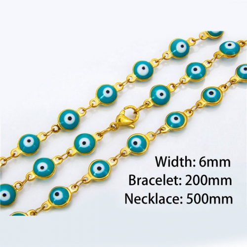 Wholesale Stainless Steel 316L Necklace & Bracelet Set NO.#BC40S0063H15