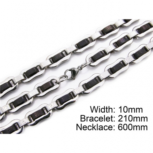 Wholesale Stainless Steel 316L Necklace & Bracelet Set NO.#BC55S0034I30