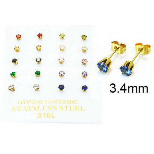 BaiChuan Wholesale Crystal or Zircon Ear Studs NO.#BC25E0664HNC