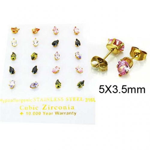 BaiChuan Wholesale Crystal or Zircon Ear Studs NO.#BC25E0630IJS