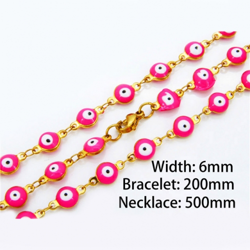 Wholesale Stainless Steel 316L Necklace & Bracelet Set NO.#BC40S0064H15