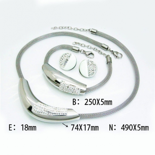 Wholesale Stainless Steel 316L Popular Jewelry Set NO.#BC98S0022IOZ