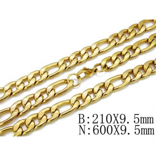 Wholesale Stainless Steel 316L 18K-Gold Jewelry Sets NO.#BC40S0175H15