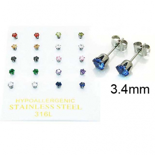 BaiChuan Wholesale Crystal or Zircon Ear Studs NO.#BC25E0665HIS