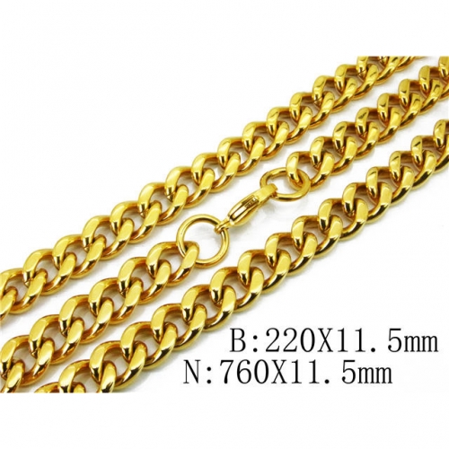 Wholesale Stainless Steel 316L 18K-Gold Jewelry Sets NO.#BC40S0315LDD