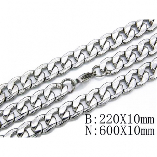 Wholesale Stainless Steel 316L Necklace & Bracelet Set NO.#BC61S0188H10