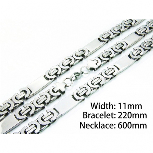 Wholesale Stainless Steel 316L Necklace & Bracelet Set NO.#BC55S0592IWW