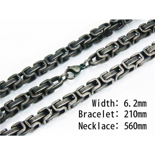 Wholesale Stainless Steel 316L Necklace & Bracelet Set NO.#BC37S0014IKU