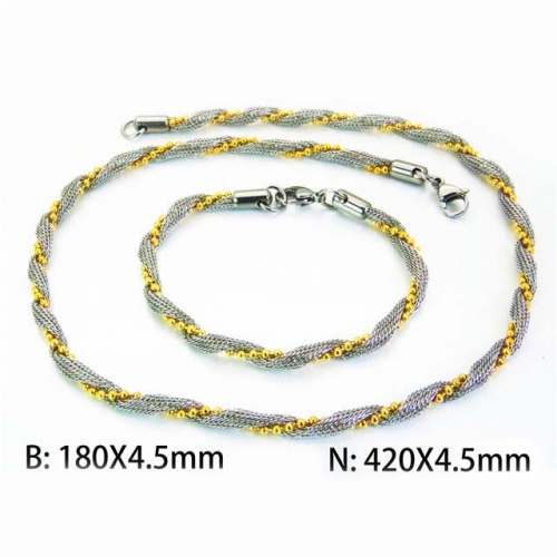 Wholesale Stainless Steel 316L Popular Jewelry Set NO.#BC64S0937HPS