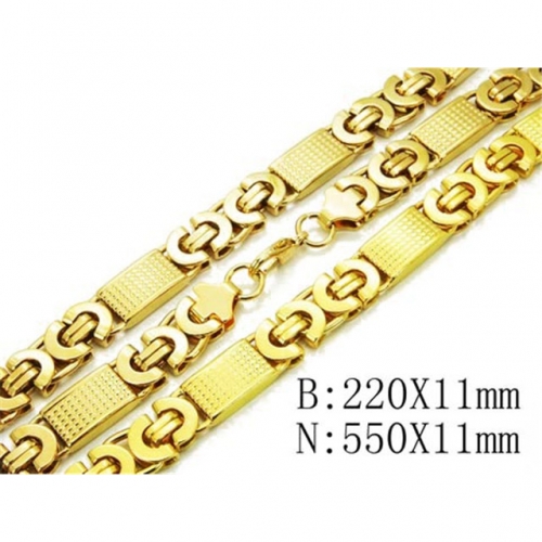 Wholesale Stainless Steel 316L 18K-Gold Jewelry Sets NO.#BC08S0259JKE