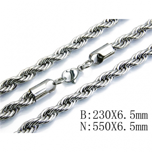 Wholesale Stainless Steel 316L Necklace & Bracelet Set NO.#BC40S0266PZ