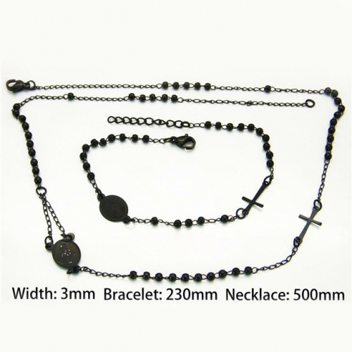 Wholesale Stainless Steel 316L Necklace & Bracelet Set NO.#BC40S0262HIL