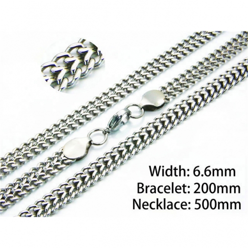 Wholesale Stainless Steel 316L Necklace & Bracelet Set NO.#BC40S0253HLY