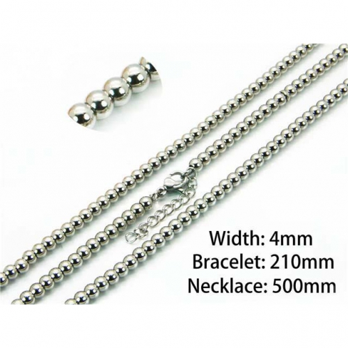 Wholesale Stainless Steel 316L Necklace & Bracelet Set NO.#BC76S0363OG