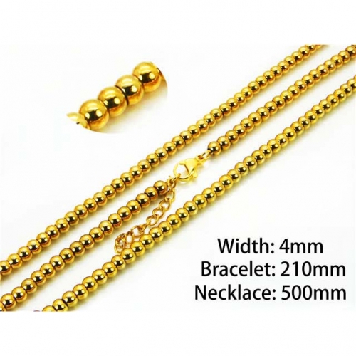 Wholesale Stainless Steel 316L 18K-Gold Jewelry Sets NO.#BC76S0364HIL
