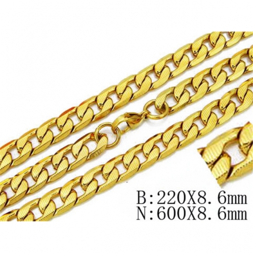 Wholesale Stainless Steel 316L 18K-Gold Jewelry Sets NO.#BC40S0048H95