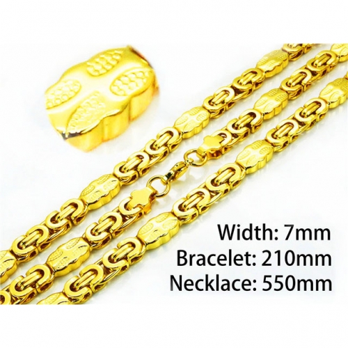 Wholesale Stainless Steel 316L 18K-Gold Jewelry Sets NO.#BC08S0118IOV