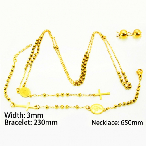 Wholesale Stainless Steel 316L 18K-Gold Jewelry Sets NO.#BC40S0264HI5