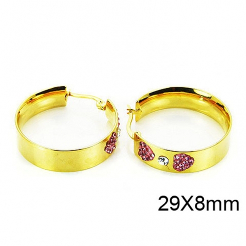 Wholesale Stainless Steel 316L Crystal or Zircon Earrings NO.#BC58E0807PD