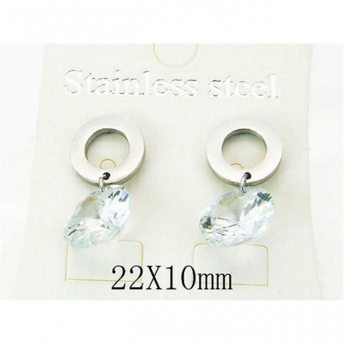 Wholesale Stainless Steel 316L Crystal or Zircon Earrings NO.#BC25E0589I5